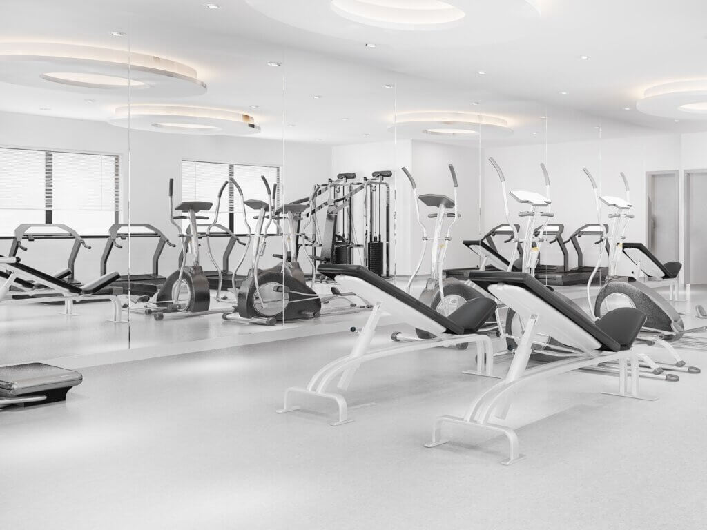 3d rendering modern loft gym fitness 副本
