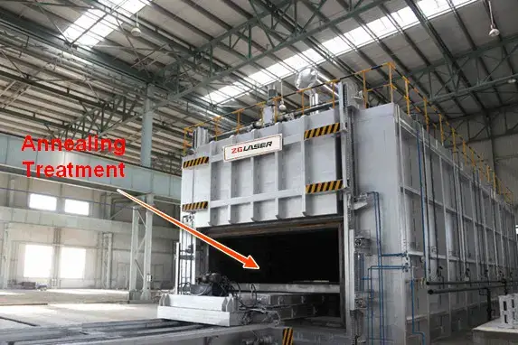 The steel structure used in laser cutting machines undergoes an annealing process.