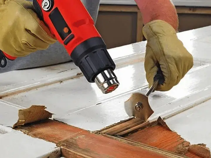 Heat-Based(Steam or Hot Air) Stripping for cleaning wood paint