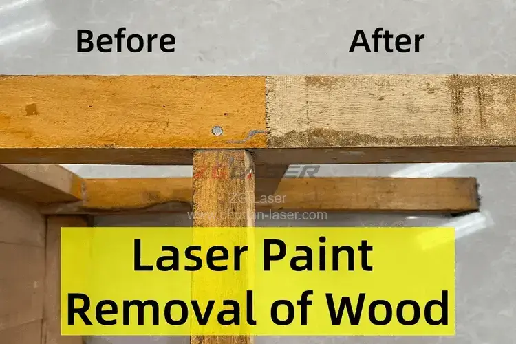 laser paint stripping of wood