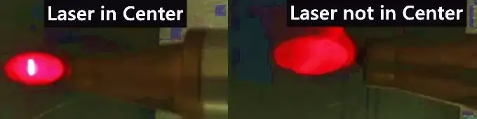 keep laser in center