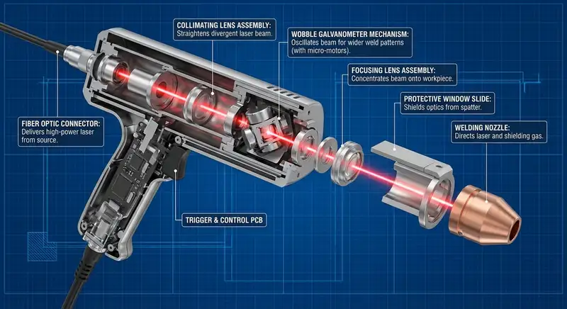 Laser Welding Gun Head Structure