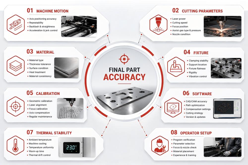 Factors affecting final laser cutting accuracy and repeatability