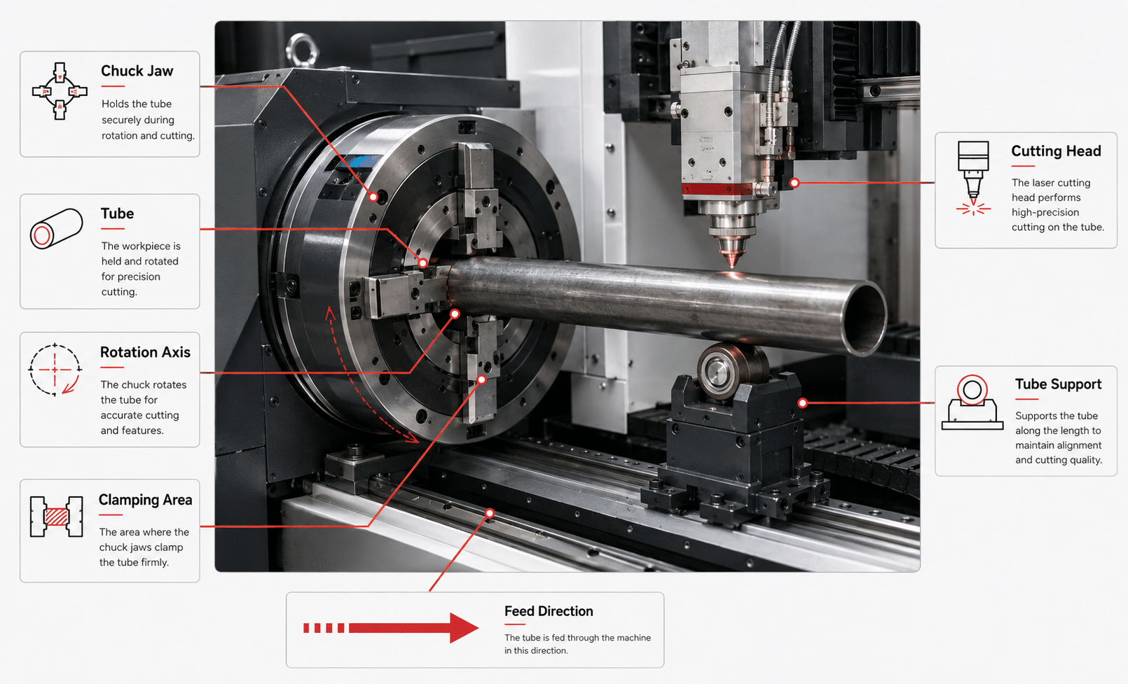 Tube Laser Chuck and Clamping System