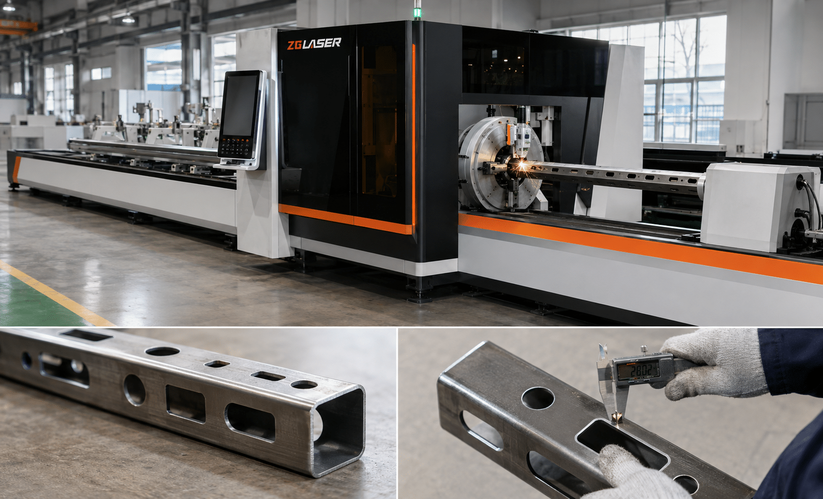 Tube laser cutting sample test before machine purchase
