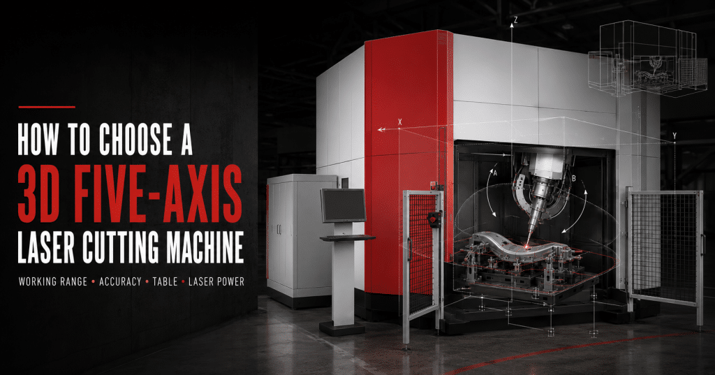 How to choose a 3D five-axis laser cutting machine by working range accuracy table and laser power